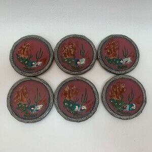 NG Desert Cactus Gray Coasters Lot of 6